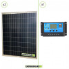 Kit Solare Fotovoltaico 160W 12V Regolatore PWM 10A Nvsolar Camper Casa Nautica Illuminazione