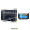 Kit Solare Fotovoltaico 30W 12V Regolatore PWM 10A Nvsolar Camper Casa Nautica Illuminazione