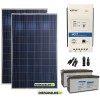 Kit fotovoltaico 560W 24V Batteria AGM 200Ah Regolatore MPPT 20A DISPLAY DB1+ interfaccia UCS