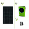 Impianto solare 3750W pannelli fotovoltaici 375W con Inverter ibrido solare onda pura 5600W 48V regolatore di carica MPPT 120A 450VDC 6KW PV max