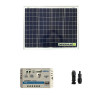 Kit pannello solare policristallino 50W 12V per camper roulotte nautica con regolatore di carica LS1012EU con uscita usb