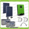 Kit solare fotovoltaico 560W Inverter onda pura Edison30 3KW con regolatore PWM 50A Batterie AGM