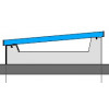 Zavorra inclinazione 5° seconda fila per vela Blocchetto in cemento 40Kg per installazione pannello fotovoltaico su tetto piano