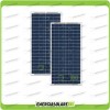 Set 2 Pannelli Solari Fotovoltaici 30W 12V multiuso Pmax 60W Baita Barca