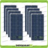 Set 8 Pannelli Solari Fotovoltaici 30W 12V multiuso Pmax 240W Baita Barca