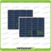Set 2 Pannelli Solari Fotovoltaici 50W 12V multiuso Pmax 100W Baita Barca