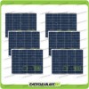 Set 6 Pannelli Solari Fotovoltaici 50W 12V multiuso Pmax 300W Baita Barca