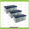 Stock 3 Batterie x Impianto Solare Ultracell 200Ah UCG200 Capienza 5760Wh