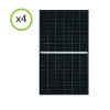 Set 4 Pannelli Solari Fotovoltaico 375W 24V Tot. 1500W Monocristallino 9 BUS BAR