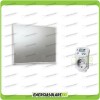 Kit pannello radiante ad infrarossi a specchio 400W in Alluminio con Termostato max 12mq