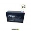 Set 2 Batterie ermetiche AGM Prime 7Ah 12V per gruppi di continuità UPS per sistemi di allarme