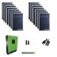 Kit solare fotovoltaico 4KW 48V Inverter 5KW  MPPT Display Remoto casa baita