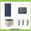 Kit illuminazione esterni e interni pannello solare 30W con 3 lampade bulbo 7W autonomia 6 ore 
