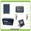 Kit fotovoltaico per l'illuminazione esterna e interna con faro da LED 10W e due lampadine LED 7W pannello fotovoltaico 10W autonomia 1 ora