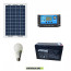 Kit illuminazione solare per 5 ore per stalle o baite con una lampad