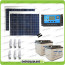 Kit solare illuminazione stalla, casa di campagna 100W 24V 6 lampade fluorescenti 11W 5 ore al giorno