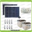 Kit solare illuminazione stalla, casa di campagna 100W 24V 8 lampade fluorescenti 7W 5 ore al giorno regolatore di carica LS 