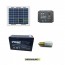Kit Solare Votivo 5W 12V 1 lampada LED 0.3W sempre accesa 24h al giorno