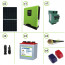 Impianto solare fotovoltaico 750W 24V pannello monocristallino inverter onda pura Edison30 3KW PWM 50A batteria 240Ah piastra tubolare