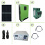 Impianto solare fotovoltaico 1.5KW pannello monocristallino inverter onda pura Edison50 5KW PWM 50A batterie litio LifePO4 100Ah 48V 4.8Kwh