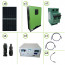 Impianto solare fotovoltaico 3KW pannello monocristallino inverter onda pura Edison50 5KW PWM 50A batterie litio LifePO4 100Ah 48V 14.4Kwh