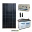 Kit Starter Plus Pannello Solare 150W 12V Batteria AGM 100Ah Regolatore PWM 10A LS1024B