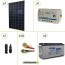 Kit pannello solare 270W 24V policristallino regolatore PWM 10A batterie 150Ah AGM cavi