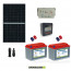 Kit fotovoltaico 24V con Pannello Solare monocristallino 375W Batterie piastra tubolare 110Ah Regolatore di carica PWM 20A LS2024B e display MT50
