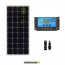 Kit fotovoltaico Pannello Solare Monocristallino 100W 12V  Regolatore di carica PWM 10A Serie NV