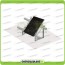 Kit Struttura 1 Pannello Solare Modulo Verticale 35mm Tetto Piano 