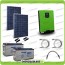 Kit solare fotovoltaico 500W Inverter onda pura Edison30 3000VA 2400W PWM 50A Batterie AGM