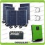 Kit solare fotovoltaico 1.5KW Inverter onda pura Edison30 3000VA 2400W PWM 50A Batterie OPzS