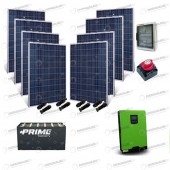 Kit Solare Casa al Mare non Connessa a Rete Enel 5kw 48V + Pannelli 2Kw + Batteria OPzS