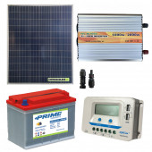 Kit baita pannello solare 200W 12V inverter onda modificata 1000W batteria AGM 100Ah regolatore EPSolar 