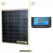 Kit Starter Solare Fotovoltaico NX 160W 12V Regolatore PWM 20A 12V Serie NV20