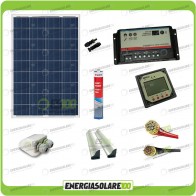 Camper Kit Solarpanel 100W 12V Kabelverschraubung Unterstützung Spoiler Kleber Dichtmittel Laderegler