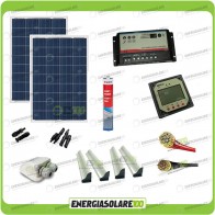 Camper Solar Kit Polykristallines Panel 200W 12V Batterieladegerät Motor und Service