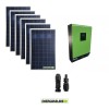 Solar-Photovoltaik-Kit 1.6KW Solarmodule Serie HF 48V Reinwelliger Hybrid-Wechselrichter Genius50 5KW mit Laderegler MPPT 80A 450voc
