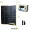 Solar Kit 24V mit zwei Panels 80W = 160W Laderegler VS1024AU 10A Epsolar mit USB-Buchsen