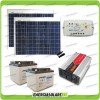 Photovoltaik Solar Kit 100W 24V Berghütte oder Landhaus mit Inverter von 600Watt mit modifizierter Sinus