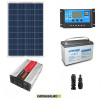 Photovoltaik-Kit Hütte Solarpanel 100W 12V Wechselrichter modifizierte Welle 600W AGM-Batterie 100Ah