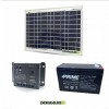  Photovoltaik Solar Kit Panel 10W 12V 7Ah AGM Batterie PWM Laderegler 5A