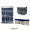 Photovoltaik-Solarpanel-Kit 5W 12V 2,4Ah Batterie PWM-Laderegler 5A