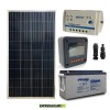 Kit Photovoltaik Solarmodul Panel 150W 12V Batterie AGM 150Ah Laderegler 10A PWM LS1024B Display MT-50