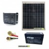 Photovoltaik Solarzellen Kit 20W 12V mit 7Ah-Akku und 2,5 mm² PVC-Kabeln