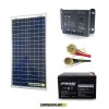 Photovoltaik-Solarmodul-Kit 30W 12V Batterie 12Ah Kabel 2.5mmq nautisches Wohnmobil