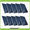 Stock 10 Photovoltaik-Solarmodule 200W 12V Polykristalline Kajütboot Pmax 2000W 