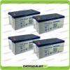 Stock 4 Batterie x Impianto Solare Ultracell 200Ah UCG200 Capienza 7680Wh