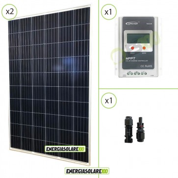 Kit photovoltaique Panneau solaire 540W 12V polycristallin Régulateur de charge MPPT 40A 100Voc pour site isolé
