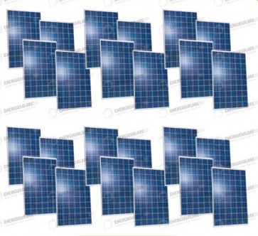 Set 24 Pannelli Solari Fotovoltaici 270W Europeo 30V tot. 6480W Casa Baita Stand-Alone 
